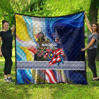 Malaysia Merdeka Independence Day Quilt Patriotic Twin Towers Soldier National Flower Graphic