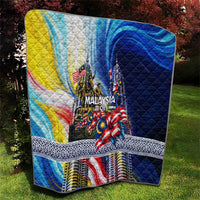 Malaysia Merdeka Independence Day Quilt Patriotic Twin Towers Soldier National Flower Graphic