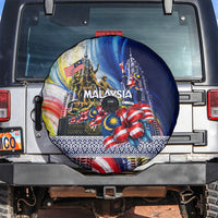 Malaysia Merdeka Independence Day Spare Tire Cover Patriotic Twin Towers Soldier National Flower Graphic