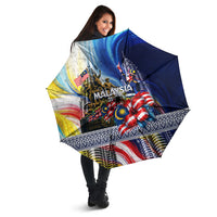 Malaysia Merdeka Independence Day Umbrella Patriotic Twin Towers Soldier National Flower Graphic