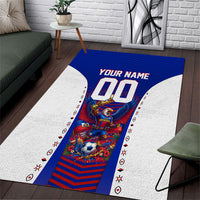 Personalized Haiti Football Eagle Champions Area Rug Les Grenadiers Soccer Trophy 2026 Heritage Flag
