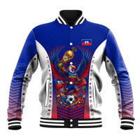 Personalized Haiti Football Eagle Champions Baseball Jacket Les Grenadiers Soccer Trophy 2026 Heritage Flag
