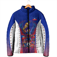 Personalized Haiti Football Eagle Champions Padded Jacket Les Grenadiers Soccer Trophy 2026 Heritage Flag
