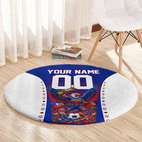Personalized Haiti Football Eagle Champions Round Carpet Les Grenadiers Soccer Trophy 2026 Heritage Flag