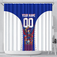 Personalized Haiti Football Eagle Champions Shower Curtain Les Grenadiers Soccer Trophy 2026 Heritage Flag