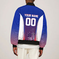 Personalized Haiti Football Eagle Champions Sleeve Zip Bomber Jacket Les Grenadiers Soccer Trophy 2026 Heritage Flag