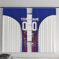 Personalized Haiti Football Eagle Champions Window Curtain Les Grenadiers Soccer Trophy 2026 Heritage Flag