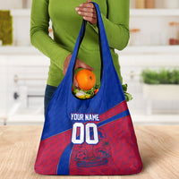 Personalized Haiti Soccer Les Grenadiers Grocery Bag Championship Football 2026 Trophy Haitian Flag Map