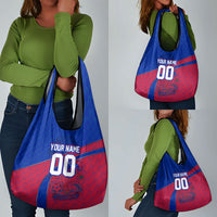 Personalized Haiti Soccer Les Grenadiers Grocery Bag Championship Football 2026 Trophy Haitian Flag Map