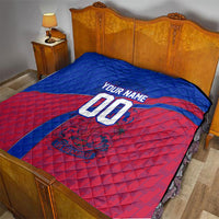 Personalized Haiti Soccer Les Grenadiers Quilt Championship Football 2026 Trophy Haitian Flag Map