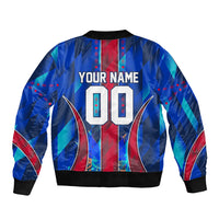 Personalized Les Grenadiers Haiti Football Bomber Jacket Eagle Champions Trophy Heritage