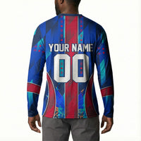 Personalized Les Grenadiers Haiti Football Button Sweatshirt Eagle Champions Trophy Heritage