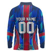 Personalized Les Grenadiers Haiti Football Long Sleeve Polo Shirt Eagle Champions Trophy Heritage