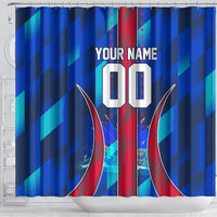 Personalized Les Grenadiers Haiti Football Shower Curtain Eagle Champions Trophy Heritage