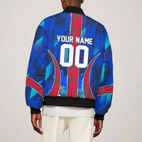 Personalized Les Grenadiers Haiti Football Sleeve Zip Bomber Jacket Eagle Champions Trophy Heritage