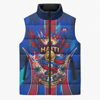 Personalized Les Grenadiers Haiti Football Sleeveless Puffer Jacket Eagle Champions Trophy Heritage