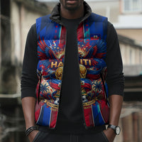 Personalized Les Grenadiers Haiti Football Sleeveless Puffer Jacket Eagle Champions Trophy Heritage