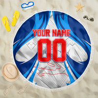 Personalized Haiti Football Champions Beach Blanket World Soccer Winning Trophy 2026