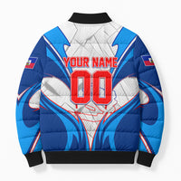 Personalized Haiti Football Champions Bomber Puffer Jacket World Soccer Winning Trophy 2026