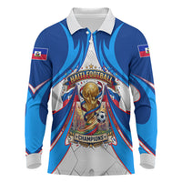 Personalized Haiti Football Champions Long Sleeve Polo Shirt World Soccer Winning Trophy 2026