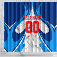 Personalized Haiti Football Champions Shower Curtain World Soccer Winning Trophy 2026