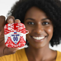 Custom Haiti Football Champions AirPods Case Haitian Soccer Fan - Tanbou Drums Tropical Flowers