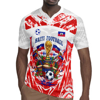 Custom Haiti Football Champions Rugby Jersey Haitian Soccer Fan - Tanbou Drums Tropical Flowers