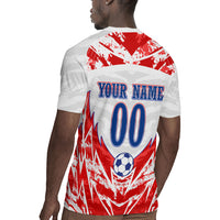 Custom Haiti Football Champions Rugby Jersey Haitian Soccer Fan - Tanbou Drums Tropical Flowers