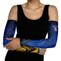 Personalized Sweden Football Lion Arm Sleeves Electric Lightning Mascot