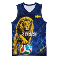 Personalized Sweden Football Lion Basketball Jersey Electric Lightning Mascot