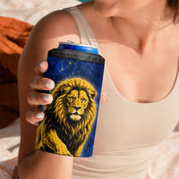 Personalized Sweden Football Lion 4 in 1 Can Cooler Tumbler Electric Lightning Mascot