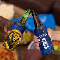 Personalized Sweden Football Lion 4 in 1 Can Cooler Tumbler Electric Lightning Mascot