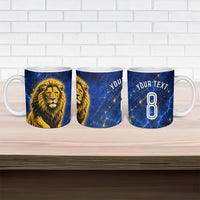 Personalized Sweden Football Lion Ceramic Mug Electric Lightning Mascot