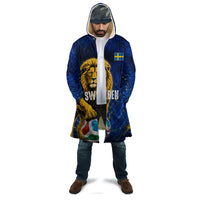 Personalized Sweden Football Lion Cloak Electric Lightning Mascot