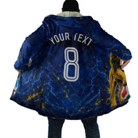 Personalized Sweden Football Lion Cloak Electric Lightning Mascot