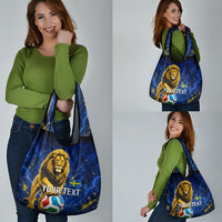 Personalized Sweden Football Lion Grocery Bag Electric Lightning Mascot
