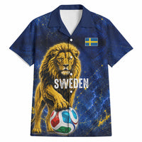 Personalized Sweden Football Lion Hawaiian Shirt Electric Lightning Mascot