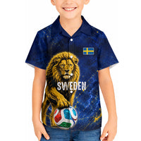Personalized Sweden Football Lion Hawaiian Shirt Electric Lightning Mascot