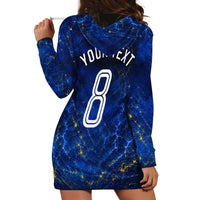 Personalized Sweden Football Lion Hoodie Dress Electric Lightning Mascot