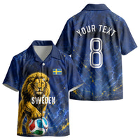 Personalized Sweden Football Lion Kid Hawaiian Shirt Electric Lightning Mascot