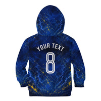 Personalized Sweden Football Lion Kid Hoodie Electric Lightning Mascot