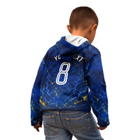 Personalized Sweden Football Lion Kid Hoodie Electric Lightning Mascot