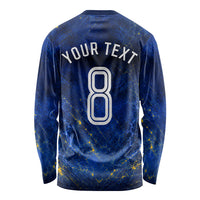 Personalized Sweden Football Lion Long Sleeve Shirt Electric Lightning Mascot