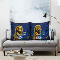 Personalized Sweden Football Lion Pillow Cover Electric Lightning Mascot