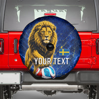 Personalized Sweden Football Lion Spare Tire Cover Electric Lightning Mascot