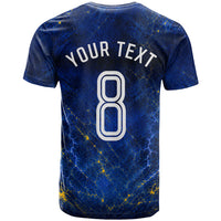 Personalized Sweden Football Lion T Shirt Electric Lightning Mascot
