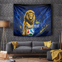 Personalized Sweden Football Lion Tapestry Electric Lightning Mascot