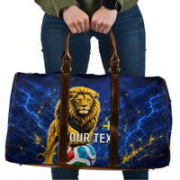 Personalized Sweden Football Lion Travel Bag Electric Lightning Mascot