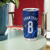 Personalized Sweden Football Lion Tumbler Cup Electric Lightning Mascot