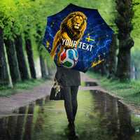 Personalized Sweden Football Lion Umbrella Electric Lightning Mascot